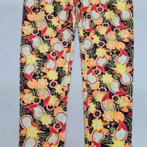 Black Leggings with Bright Summer Colors L102