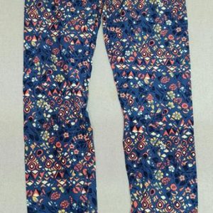 Blue Leggings with Small Flowers L111